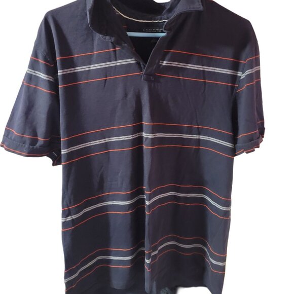 Men's Striped Polo Tee - Picture 1 of 2